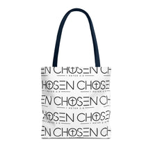 Load image into Gallery viewer, Chosen Pattern Tote Bag — Christian Scripture 1 Peter 2:9 All-Over Print