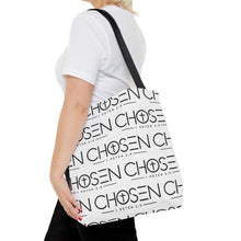 Load image into Gallery viewer, Chosen Pattern Tote Bag — Christian Scripture 1 Peter 2:9 All-Over Print