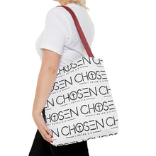 Load image into Gallery viewer, Chosen Pattern Tote Bag — Christian Scripture 1 Peter 2:9 All-Over Print