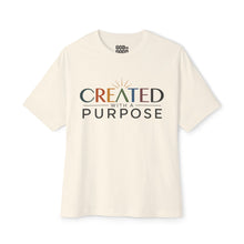 Load image into Gallery viewer, Created With A Purpose Tee — Christian Inspirational Oversized Boxy T‑Shirt