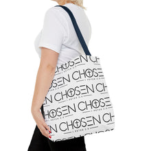 Load image into Gallery viewer, Chosen Pattern Tote Bag — Christian Scripture 1 Peter 2:9 All-Over Print