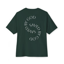 Load image into Gallery viewer, Saved Boxy Tee — Minimal Christian 'Saved' Graphic Shirt
