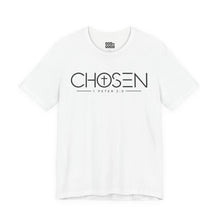 Load image into Gallery viewer, Chosen Christian T-Shirt — "Chosen" with Cross &amp; 1 Peter 2:9 Faith Tee