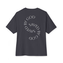 Load image into Gallery viewer, Saved Boxy Tee — Minimal Christian 'Saved' Graphic Shirt
