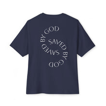 Load image into Gallery viewer, Saved Boxy Tee — Minimal Christian 'Saved' Graphic Shirt