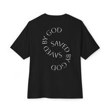 Load image into Gallery viewer, Saved Boxy Tee — Minimal Christian 'Saved' Graphic Shirt