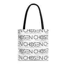 Load image into Gallery viewer, Chosen Pattern Tote Bag — Christian Scripture 1 Peter 2:9 All-Over Print